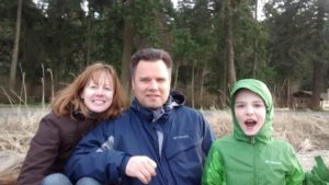 Chiropractic and massage offered by this Snohomish chiropractor, seen with his family.
